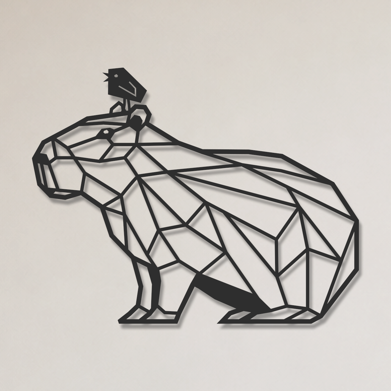 Wanddecoratie capibara voor aan de muur
