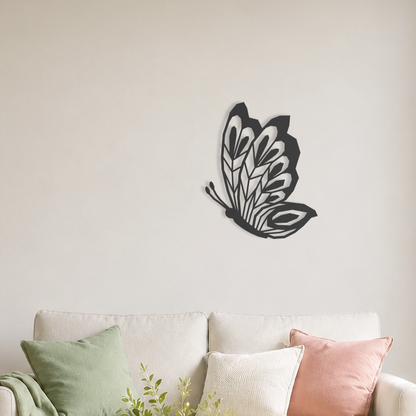 Wanddecoratie vlinder aan de muur