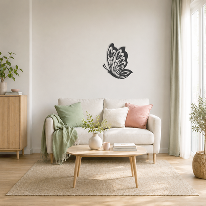 Wanddecoratie vlinder aan de muur