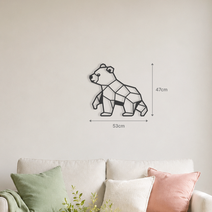 Wanddecoratie Beer zwart