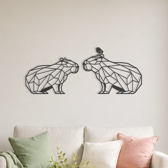 Wanddecoratie capibara voor aan de muur
