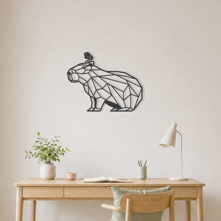 Wanddecoratie capibara voor aan de muur