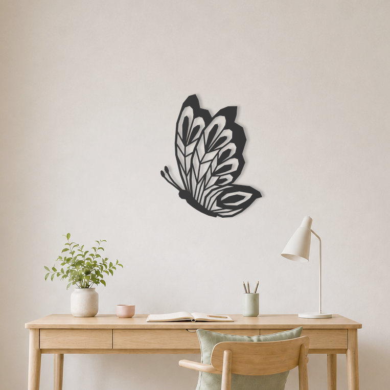 Wanddecoratie vlinder aan de muur