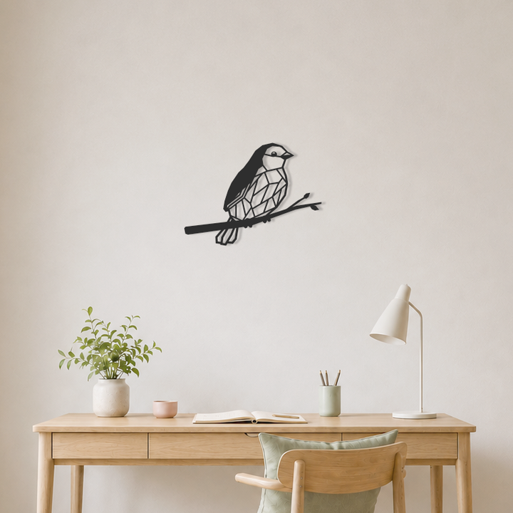 3D Wanddecoratie vogels zwart