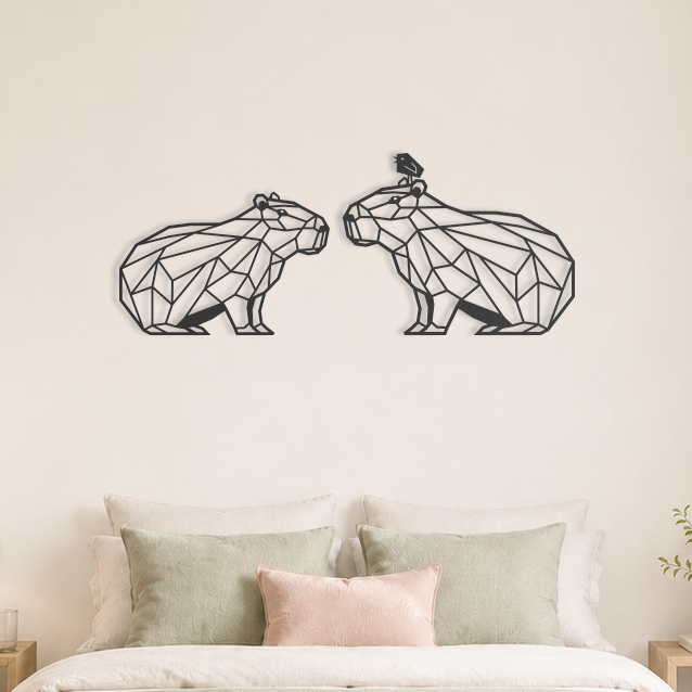 Wanddecoratie capibara voor aan de muur