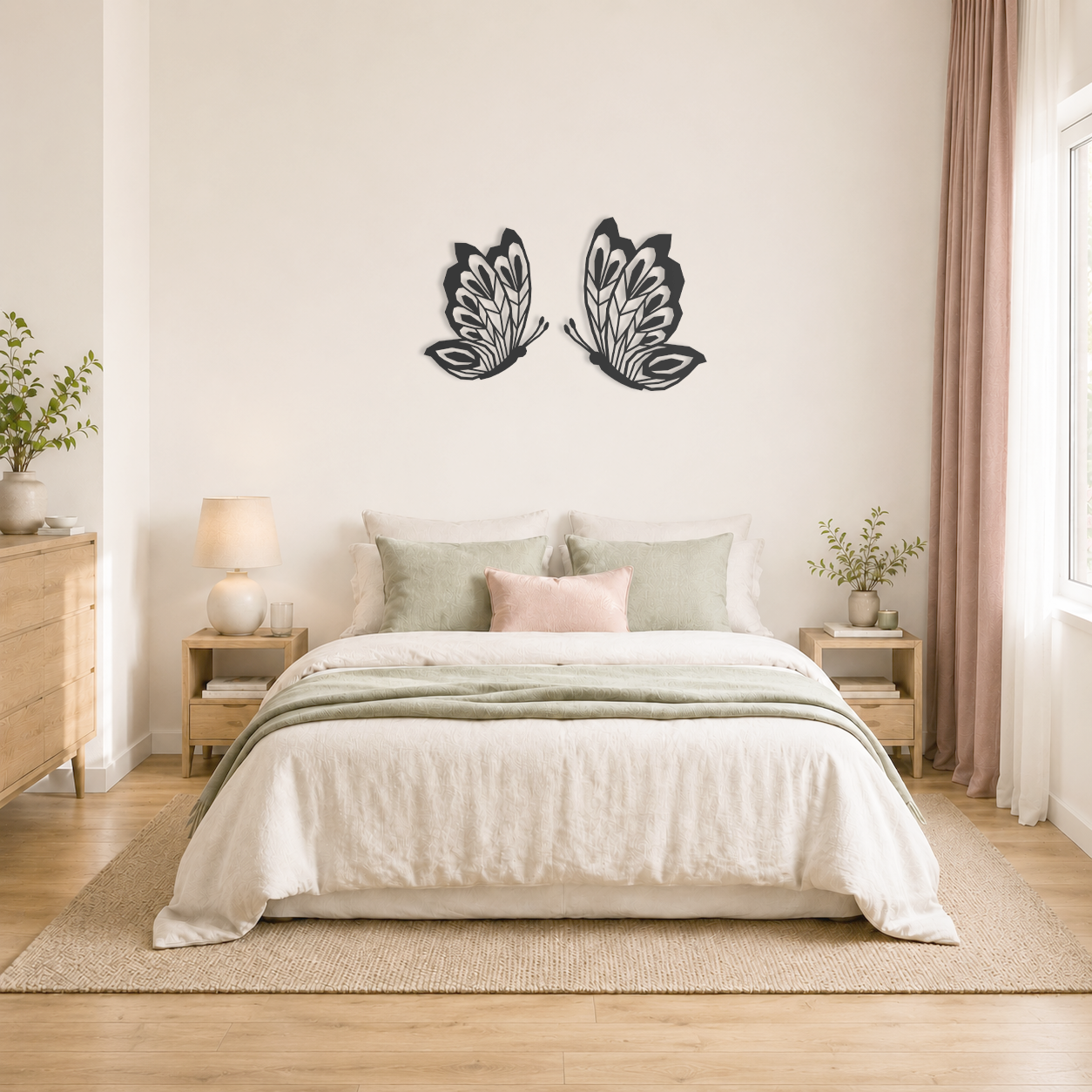 Wanddecoratie vlinder aan de muur