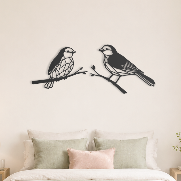 Wanddecoratie vogels voor aan de muur